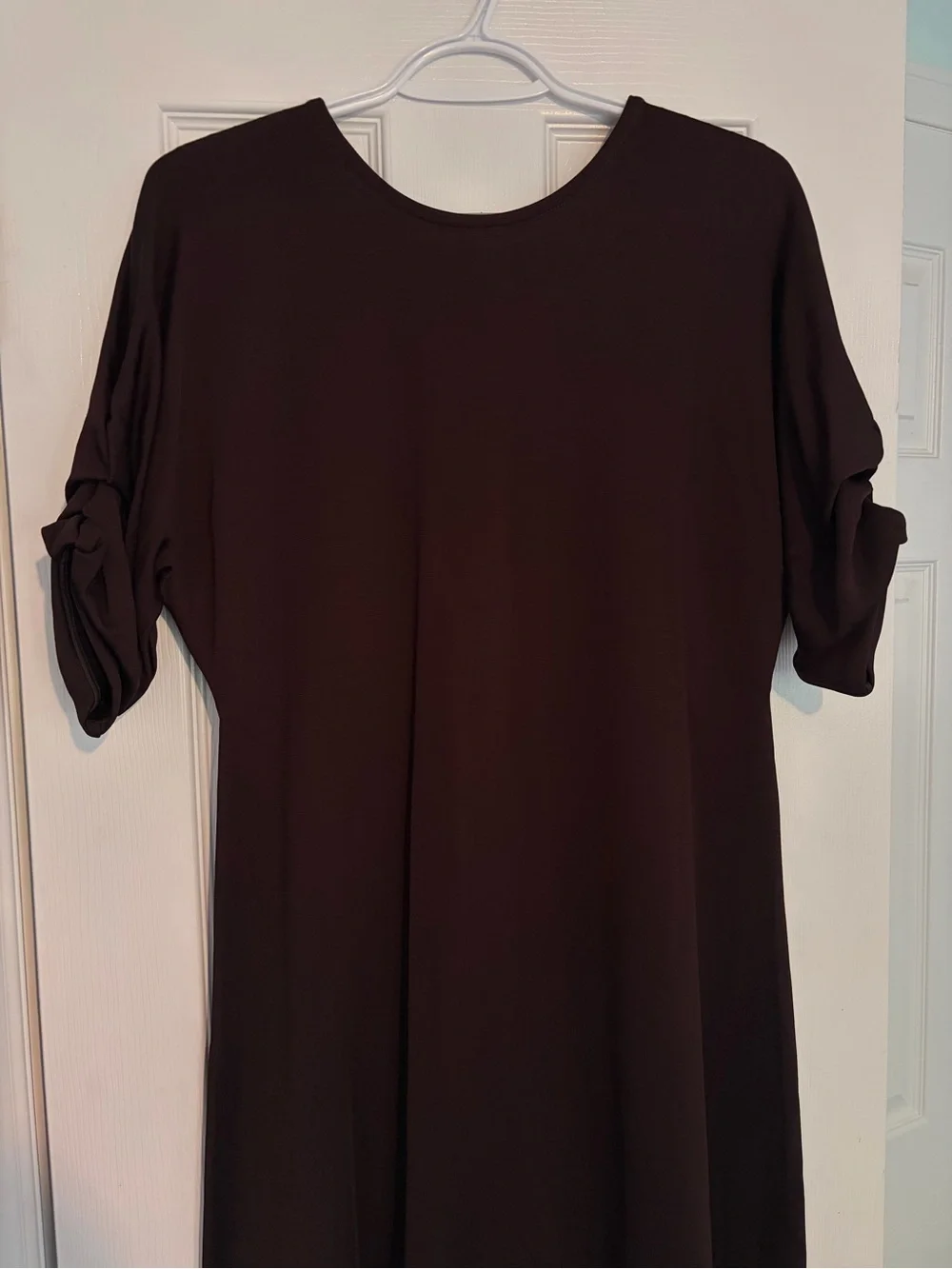 NWT - COS Brown Maxi Dress with Synched Short Sleeves - Size Medium - Picture 4 of 16